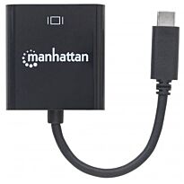 Manhattan SuperSpeed+ USB-C 3.1 to VGA Converter - C Male to VGA Female Black