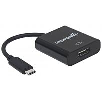 Manhattan SuperSpeed+ USB-C 3.1 to HDMI Converter - C Male to HDMI Female Black