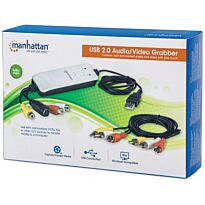 Manhattan USB Audio / Video Grabber - Capture edit and convert audio and video with one touch