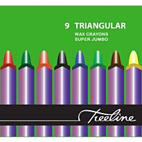 Treeline 9 Triangle Jumbo Wax Crayons (Box of 12)
