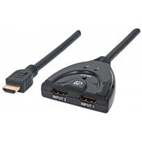 Manhattan 2-Port HDMI Switch HDMI 1.3 2-Port Integrated Cable