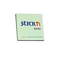 Stickn 76x76 Pastel Notes Green 100 Sheets Per Pad Pkt-12