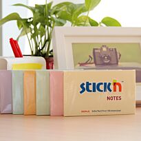 Stickn 76x127 Pastel Notes Pink 100 Sheets Per Pad Pkt-12