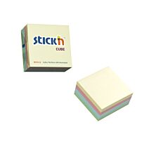 Stickn 76x76 Assorted Pastel Cube 400 Sheets Per Pad Box-12