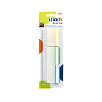 Stickn 37 x 50mm Filing Tab Repositionable 3 Frame Colours