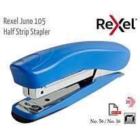 Rexel Juno 105 half strip Plastic Stapler Blue