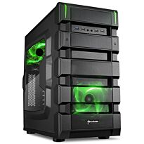 Sharkoon BD28 ATX Format PC Case - Green ATX case