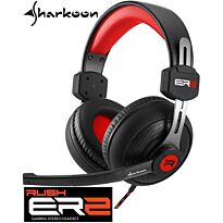 Sharkoon Rush ER2 Circumaural Stereo Headset with Microphone - Red