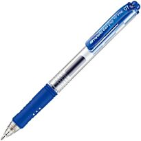 Pentel K157 Hybrid Gel Retractable 0.7mm Roller Pen Crystal Body Blue Box-12