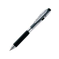 Pentel BK437 Ballpoint Pen Retractable Triangular grip 0.7mm Black Box-12