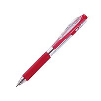 Pentel BK437 Ballpoint Pen Retractable Triangular grip 0.7mm Red Box-12