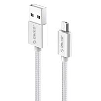 Orico Micro USB Braided Charging Data 1m Cable Silver