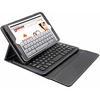 Promate Keycasemini3 -Protective Leather Case with Magnet-Detachable Bluetooth? Keyboard for iPad mini-Black