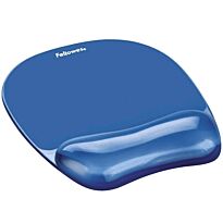 Fellowes Crystals Gel Mouse Pad Wrist Support Blue