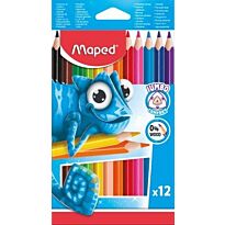 MAPED Pulse Jumbo Colour Pencil 12'S 0% Wood Triangular for Easy Grip (Box of 12)