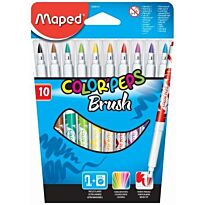 MAPED Color'Peps Brush Tip 10 Assorted Colour (Box-12)