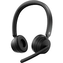 Microsoft Modern Wireless Bluetooth (Dual Ear) - with Noise Reducing Microphone (charges via USB-A) - Black (889842759440)