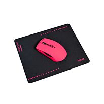 Port Connect NEON Wireless Mouse with Mousepad Fushia