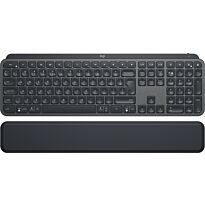 Logitech MX Keys Advanced Illuminated Wireless Keyboard with palm rest