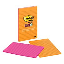 Post-it? Super Sticky Notes 127X203mm Rio de Janeiro Collection Lined 2 Pads/Pack