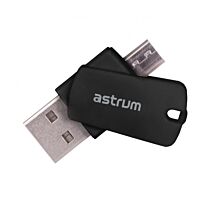 Astrum CR100 2 in 1 OTG Card reader for PC / Mobile Black