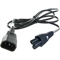 IEC MALE TO CLOVER FEMALE EXTENSION POWER CORD