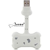 Bone Collection Doggy Link Portable 2-port USB hub-USB 2.0 compliant and USB 1.1 White