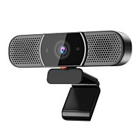 Ausdom AW616 2K PC Web Camera with Built in Speakers - Black
