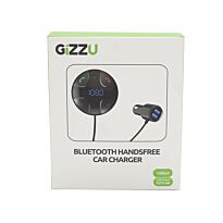 GIZZU Bluetooth Handsfree Kit with FM Transmitter Red LED Interface [1 x Micro SD Slot Supports (512GB Max)