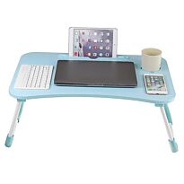 UniQue Multifunctional Foldable Laptop Desk-Wood Finish Table Top