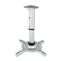 Mahattan Universal Projector Ceiling Mount - Aluminum; Extension Rod with Tilt, Swivel and Height Adjustments; 10 kg (22 lbs.), Retail Box , 1 year Limited Warranty 