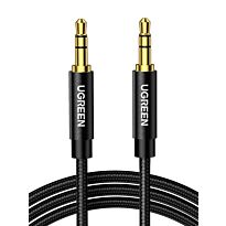 Ugreen 3.5mm Audio Cable Stereo Auxiliary AUX Cord Gold-Plated Male to Male Braided Cable - 0.5m, Retail Box, 1 Year Limited Warranty