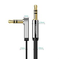 Ugreen 3.5mm Audio Cable Stereo Auxiliary AUX Cord Gold-Plated Male to Male Braided Cable - 2m, Retail Box, 1 Year Limited Warranty