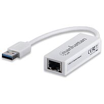 Manhattan USB 3.0 Gigabit Adapter - 10/100/1000 Mbps Gigabit Ethernet, SuperSpeed USB 3.0, Retail Box, 2 year Limited Warranty 