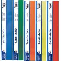 Marlin A4 Presentation Folder Mix Colours Pack of 10 , Clear Front, 170 Micron Heavy Duty PVC Material