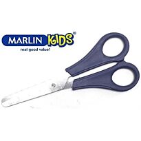 Marlin Kids Multi Use Blunt Nose Tip Scissors Blue-Length 130mm, Durable Stainless-Steel Blades, Rounded Handles Designed For Use By Right- Or Left-Handed Students