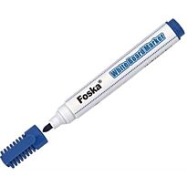 Foska Single Blue Whiteboard Marker- Colour Blue- Premium Quality Marker For White Boards. Vivid Writing. Bullet Tip. Non-Toxic. Easy To Erase, Retail Packaging, No Warranty