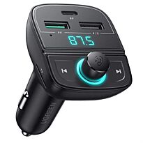 Ugreen Bluetooth FM Transmitter Car Adaptor, Retail Box , 1 Year Limited Warranty