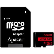 Apacer 16GB Class 10 Micro-Sd+Adaptor, Retail Box , Limited Lifetime Warranty