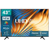 Hisense 43 inch Direct-LED Google Smart TV - Resolution 3840 x 2160, Dynamic Contrast Ratio 1000000:1