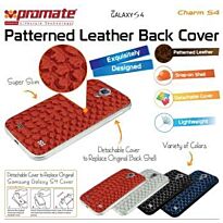 Promate Charm.S4 Premium Patterned-Leather Back Cover-for Samsung Galaxy S4-Maroon , Retail Box, 1 Year Warranty