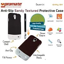 Promate Gritty.S4-Anti-slip sandy textured protective case-Black, Retail Box, 1 Year Warranty