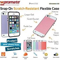Promate Grosso-i5 iPhone 5 Striped Flexi-Grip Snap Case for iPhone 5/5S Colour: Purple