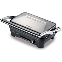 Kenwood Panini Double Face Health Grill 1800watts Metal Finish - Detachable Contact Grill