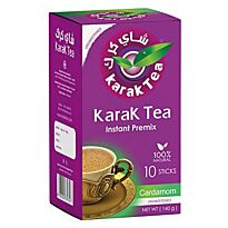 Karak Tea Instant Premix Cardamon Unsweetened 10 sticks Retail Box No Warranty 