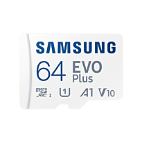 Samsung EVO Plus 64GB microSDXC Memory Card - Read speed up to 100 MB/s & Write speed up to 90MB/s with UHS-1 interface, Speed Class (Grade 3, Class 10), Retail Box , 1 Year Limited Warranty