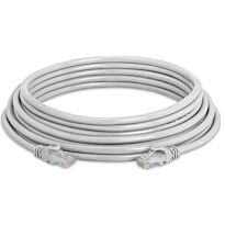 NetiX UTP CAT5E Copper Clad Aluminium Ethernet Patch Cable 2 Metre Cable Length Light Grey-Ready To Use , Moulded RJ45 Connectors, Retail Box, No Warranty