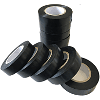 Noble PVC Insulation Tape 20 Metre Length Black Pack of 10- Water Resistance