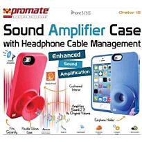 Promate Orator-I5 iPhone 5 Sound Amplifier case for Iphone 5/5s with headphone cable management Colour: Pink