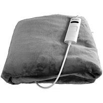 Pure Pleasure Electric Over Blanket 160cm x 120cm- Cosy Flannel Fleece Material, 6 Heat Settings With Heat Level Indicator, Automatic Switch-Off After 3 Hours, Retail Box 1 Year Warranty